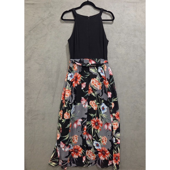 K Studio Collection Floral Maxi Dress‎ Women's Size XL Tie Waist Tropical - Picture 2 of 7